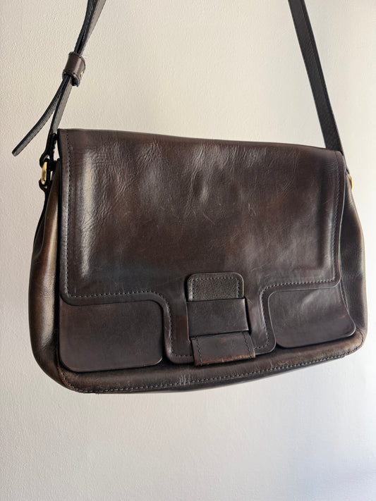 Rare Vintage Orla Kiely Crossbody Cow Leather Bag