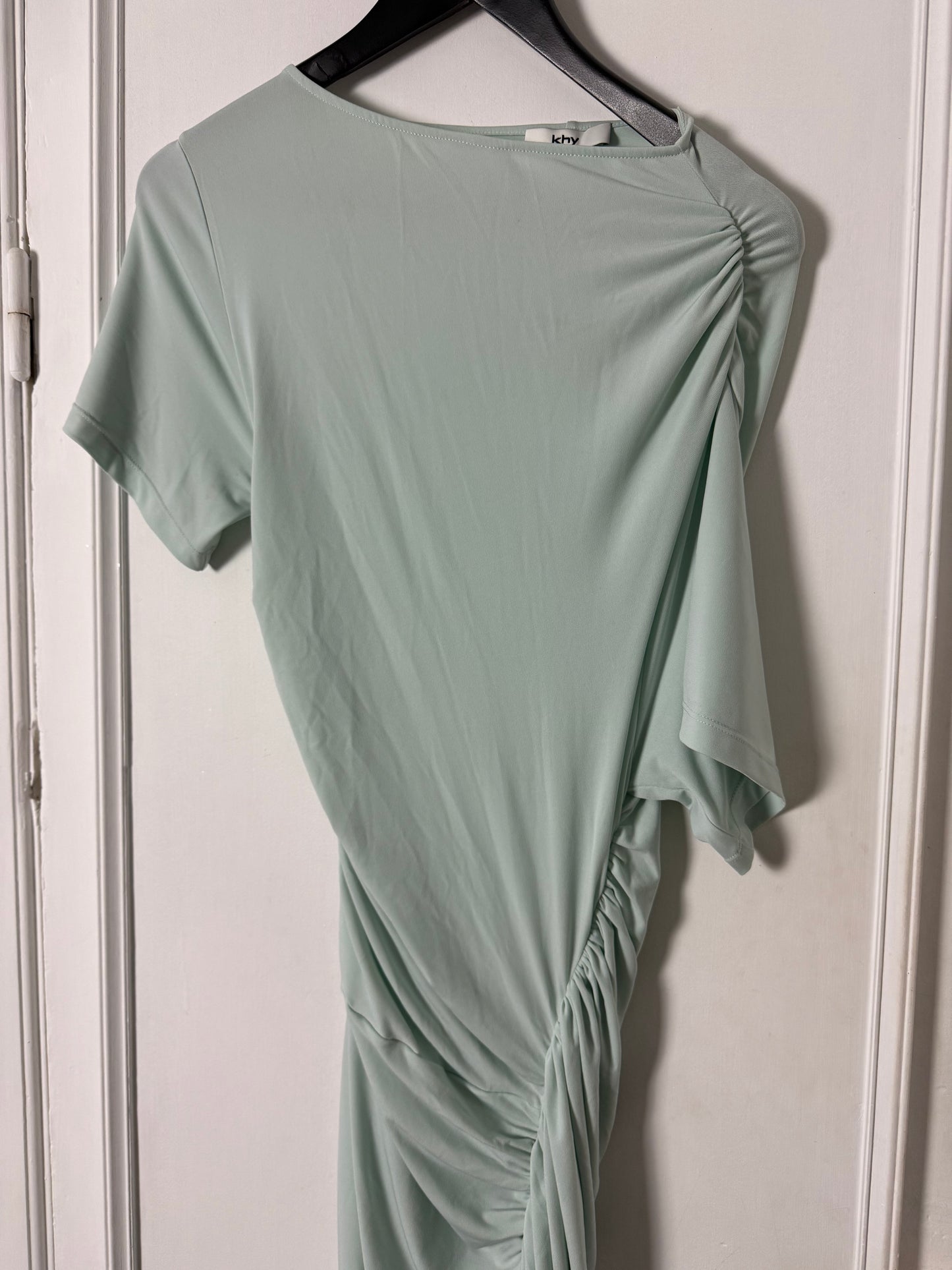 KHY Mint Asymmetrical Maxi Dress with Ruched Details