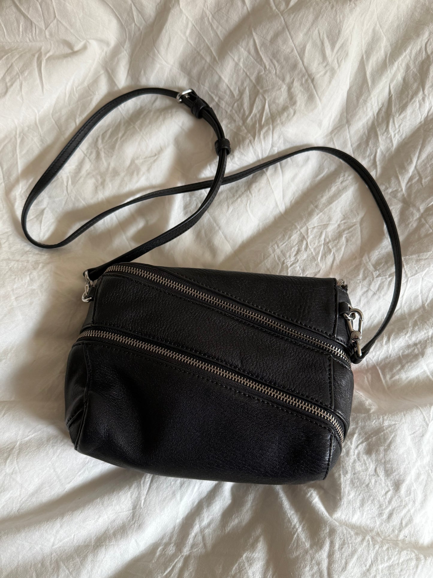 Marc Jacobs Leather Crossbody Bag with Zipper Details