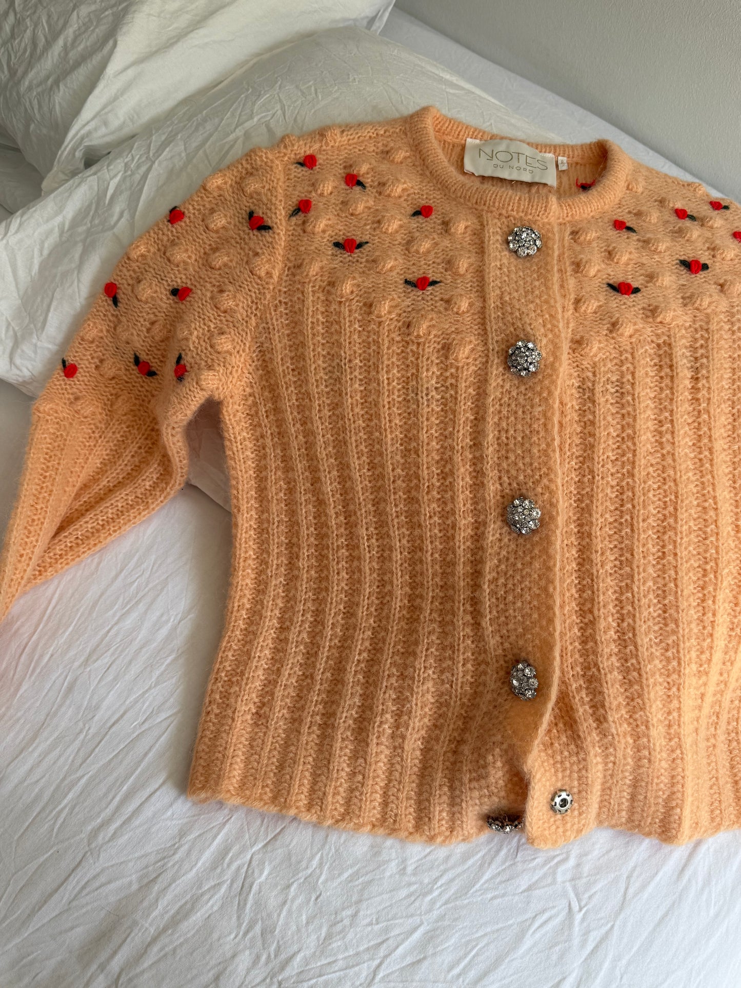 Notes du Nord Flower Embroidered Cardigan