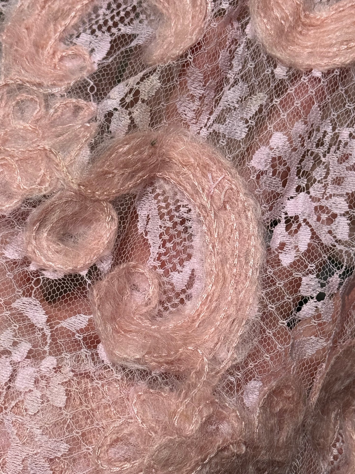 Vintage Blush 3D Floral Slip Dress