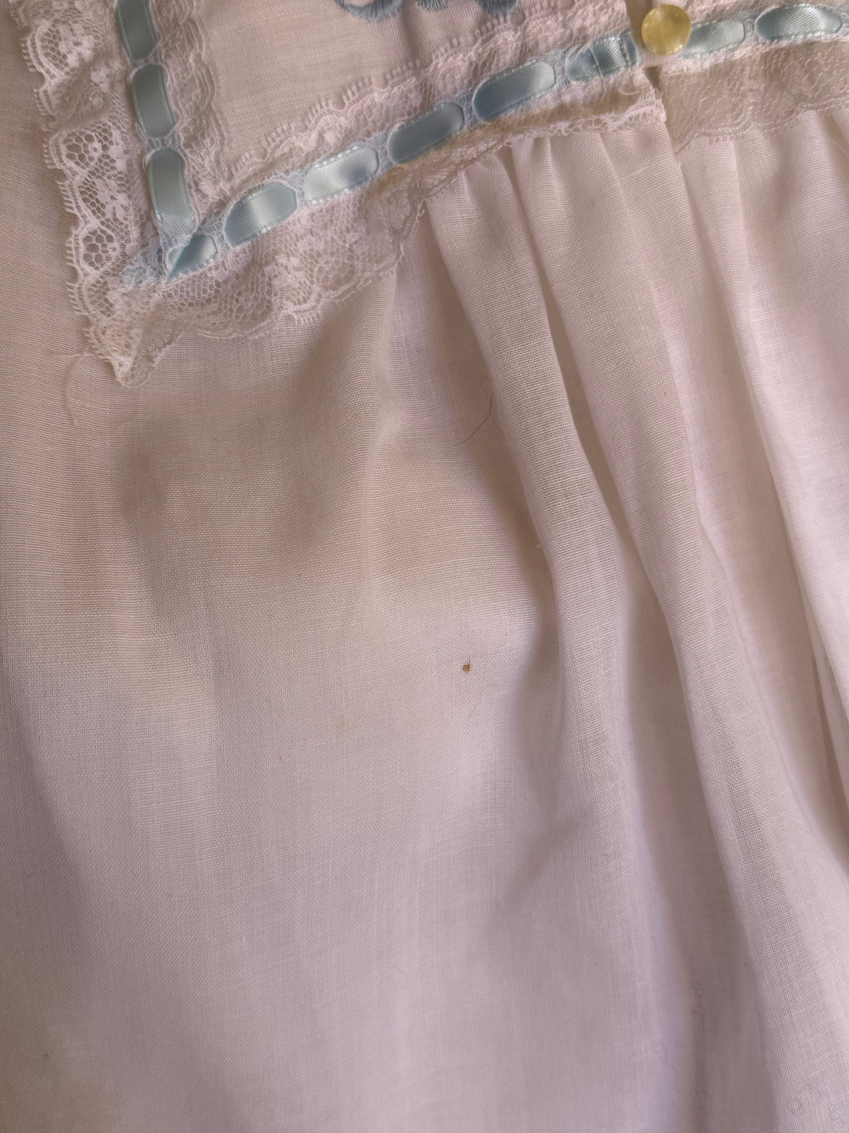 Vintage Shirt with Embroidery and Lace