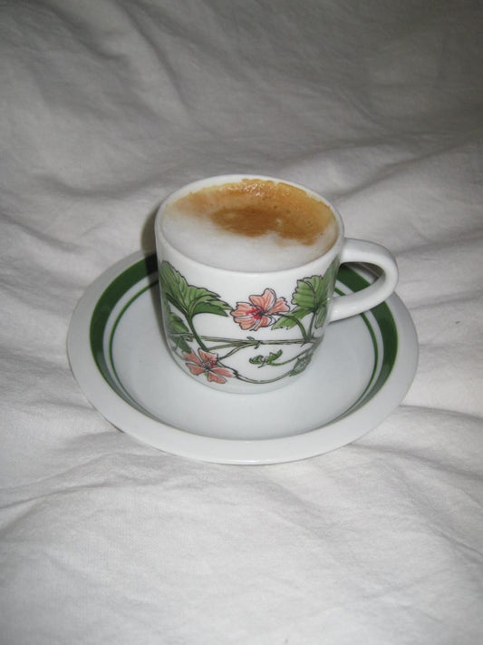 Vintage IKEA Midsommar Coffee Cups and Saucers Designed by Marguerite Walfridson