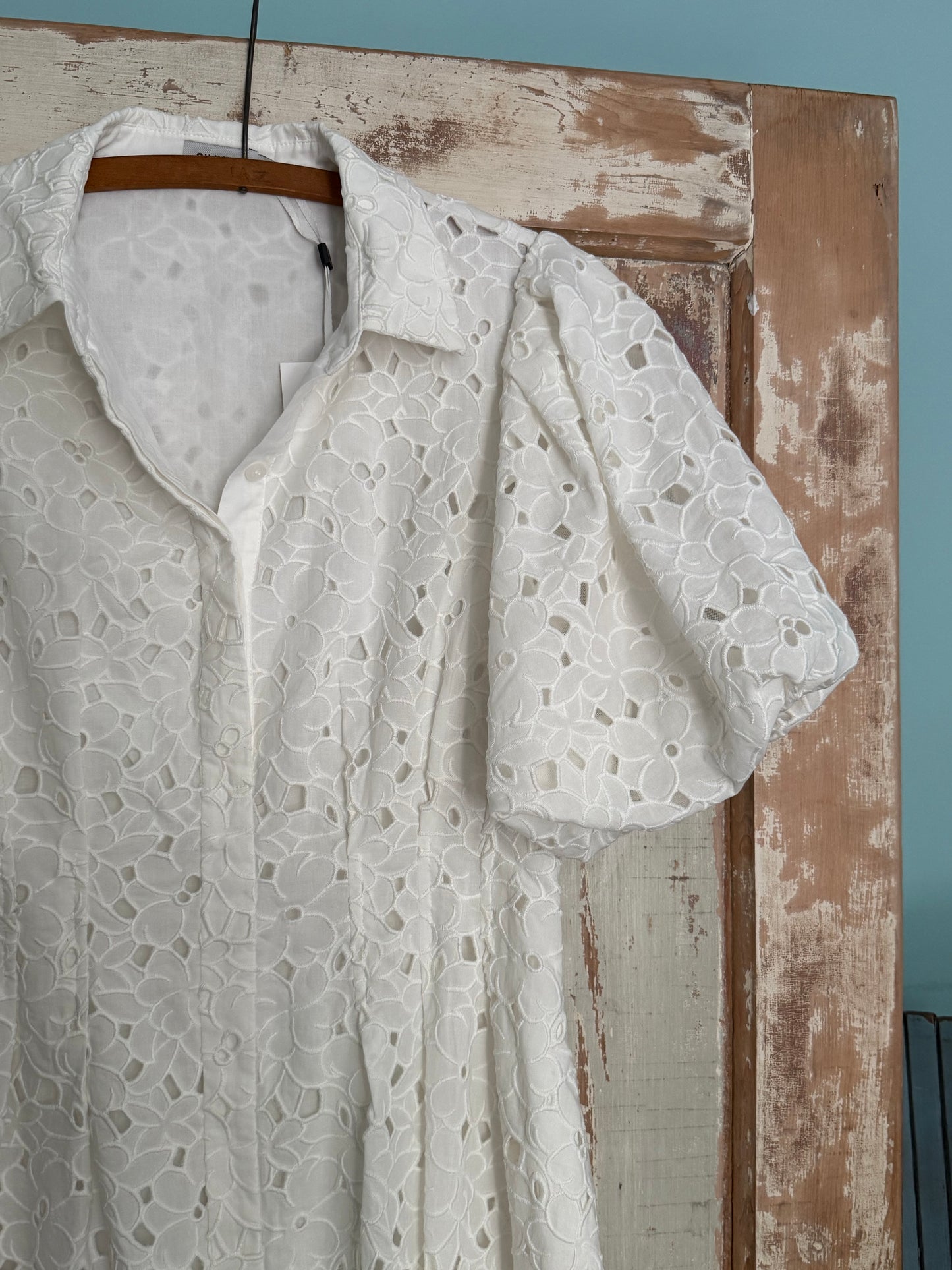 Simkhai Lace Collared Mini Dress