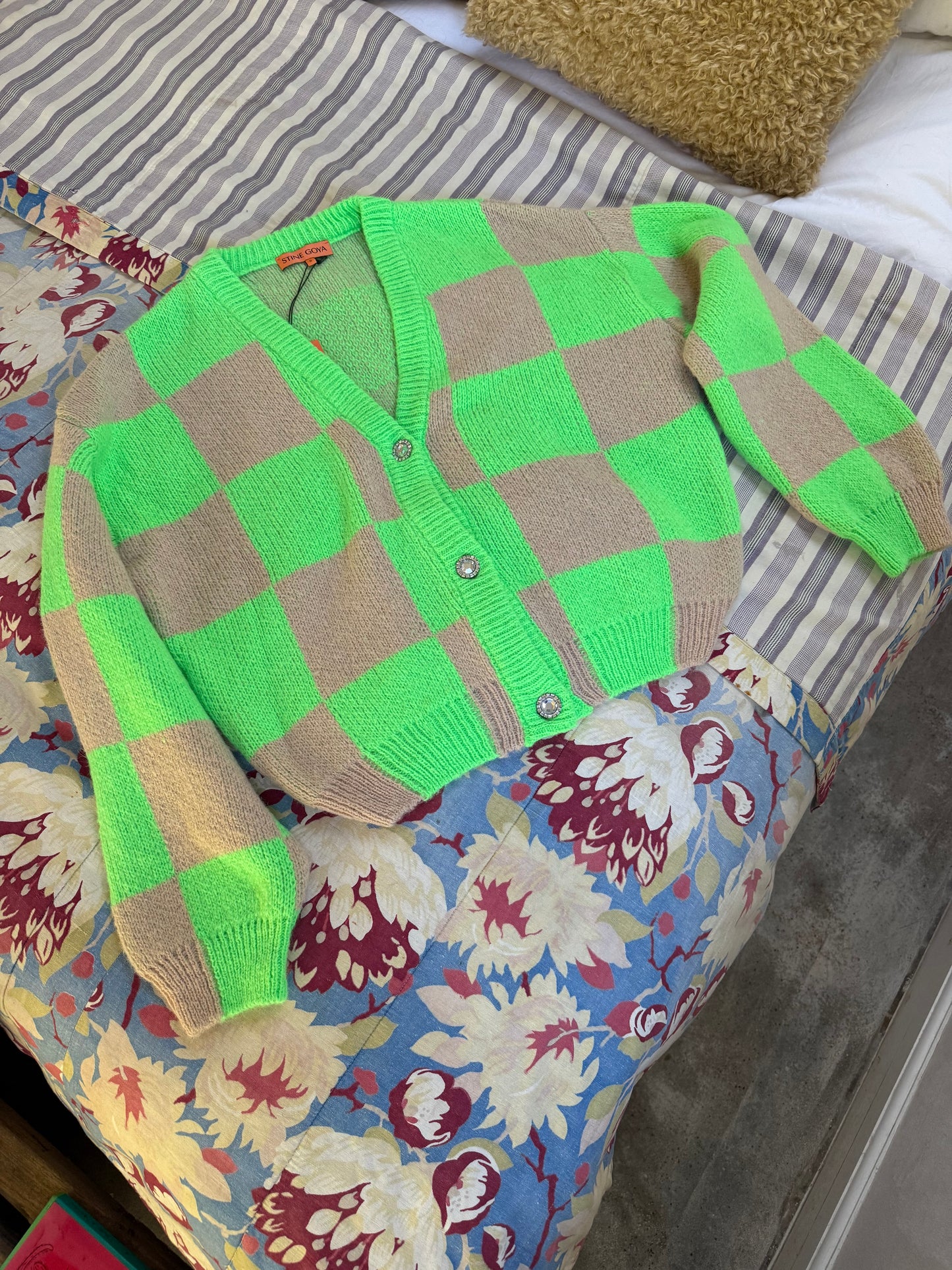Stine Goya Checkered Cardigan