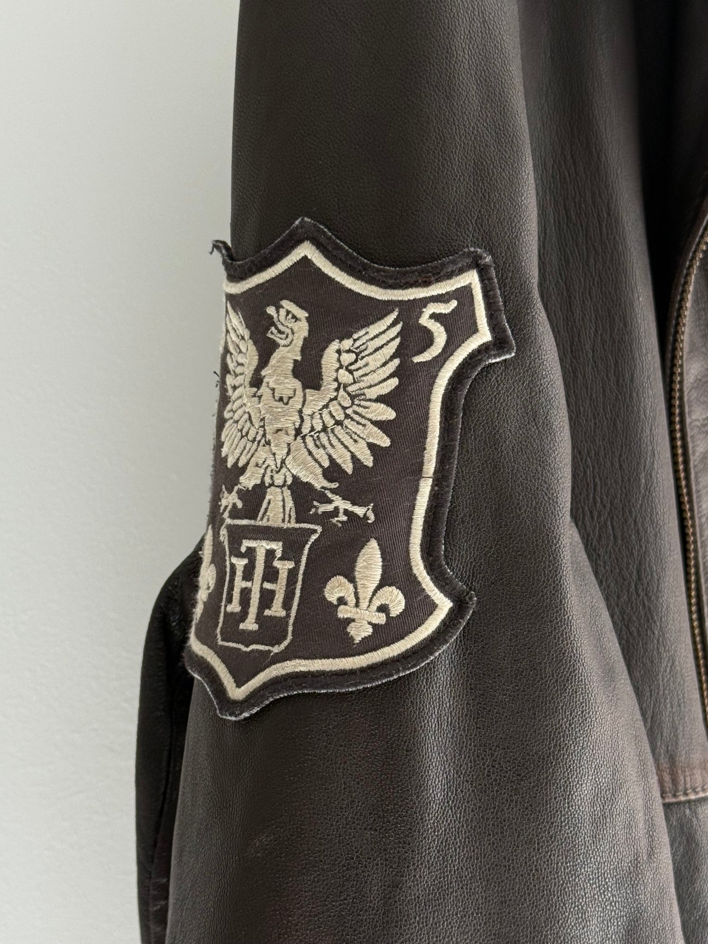 Vintage Tommy Hilfiger Bomber Leather Jacket