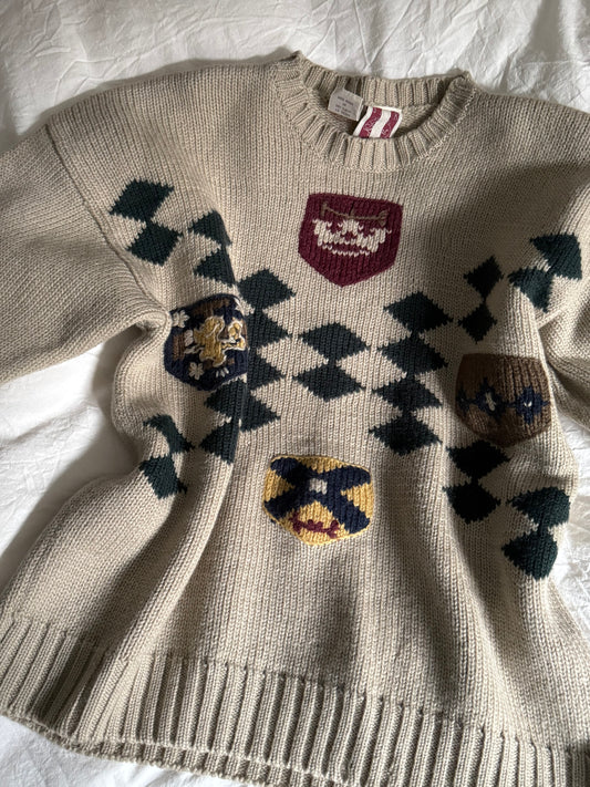 Vintage GANT Wool Crest Sweater Early 90s