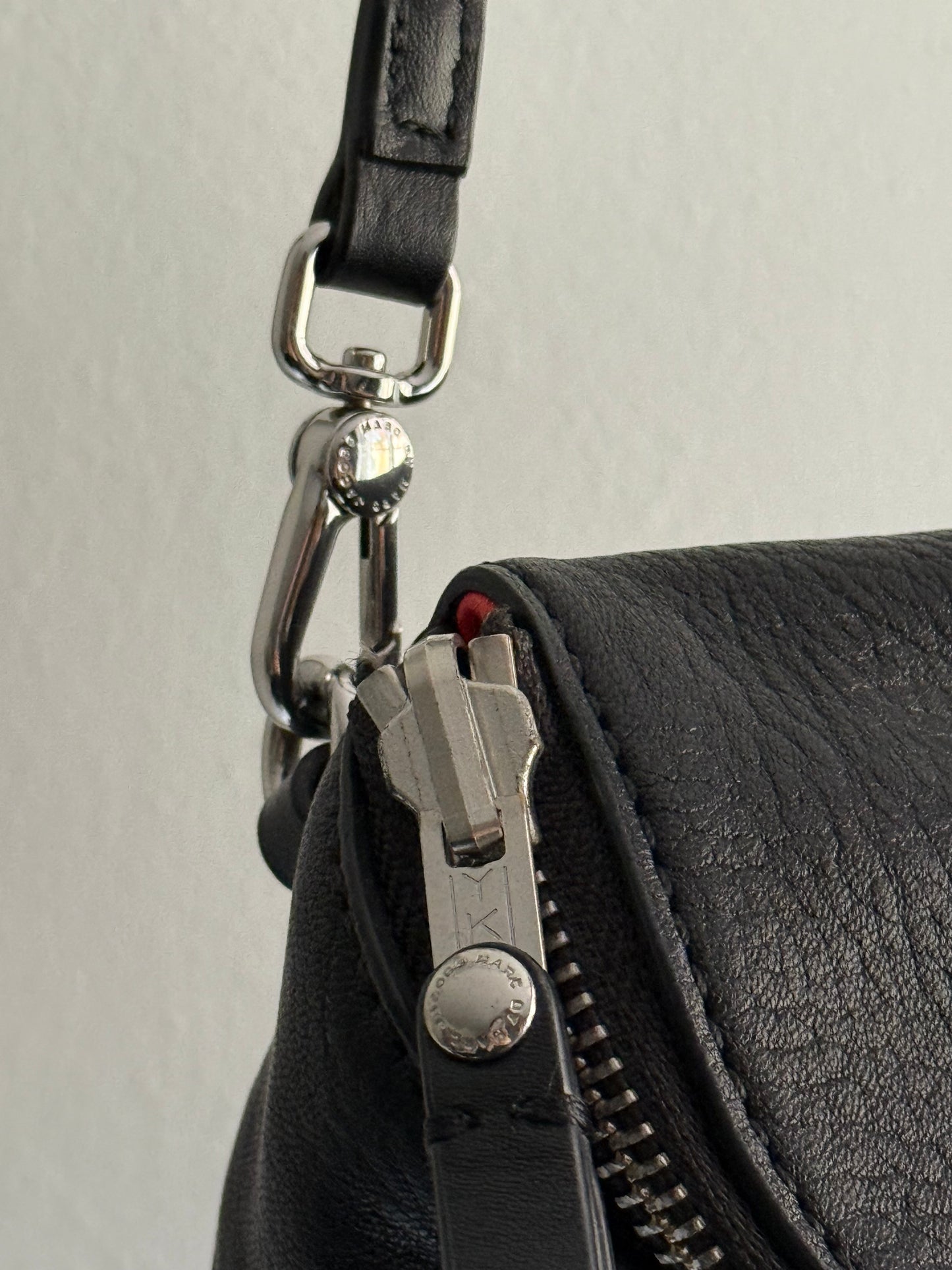 Marc Jacobs Leather Crossbody Bag with Zipper Details