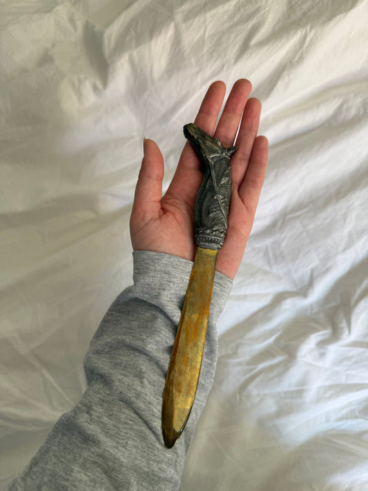 Vintage Horse Handle Brass Letter Opener