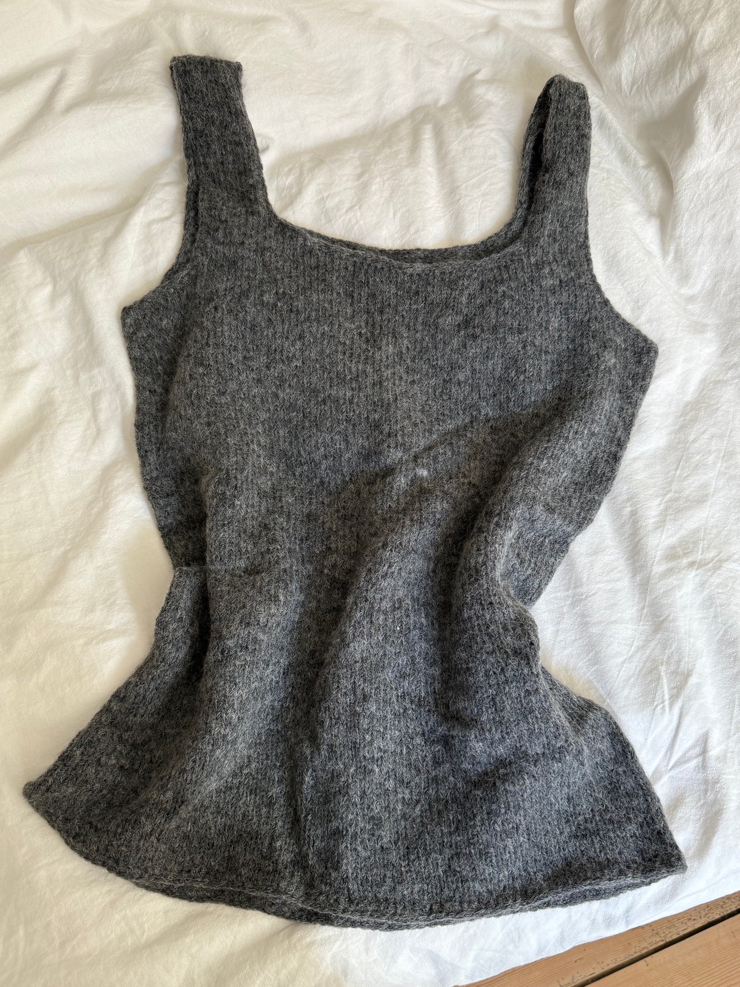 Vintage Grey Knit Tank Top
