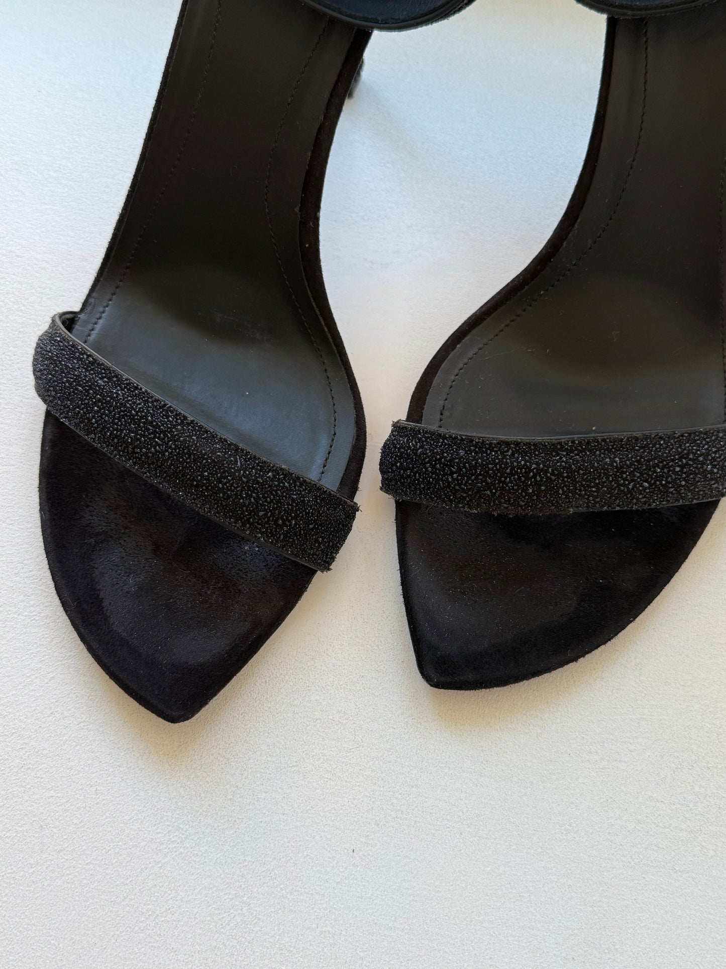 Balmain Open Toe Sandals with Glitter Detailing