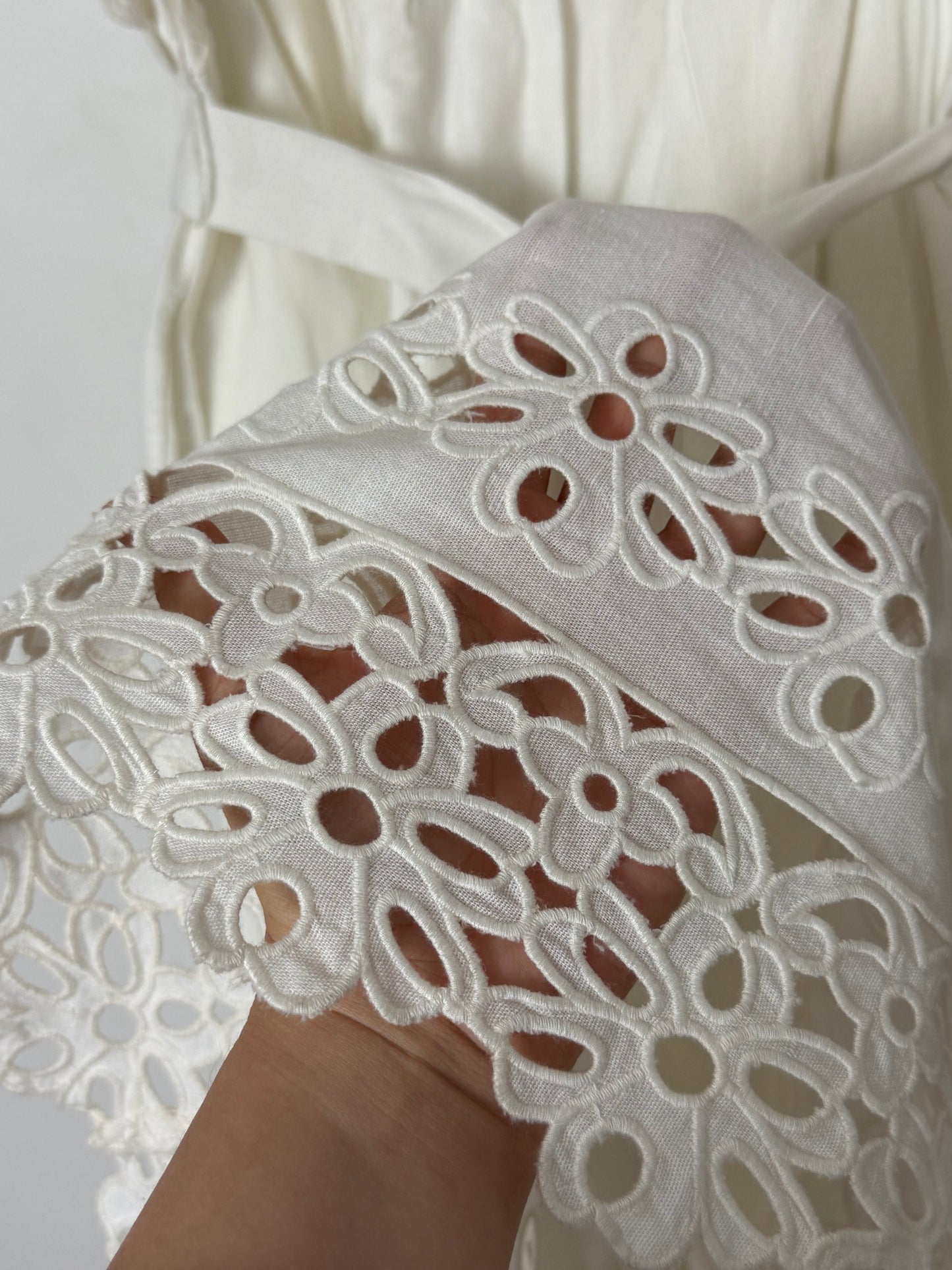 Sea New York Eyelet Lace Midi Dress with Belt