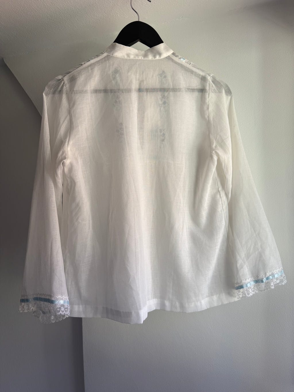 Vintage Shirt with Embroidery and Lace