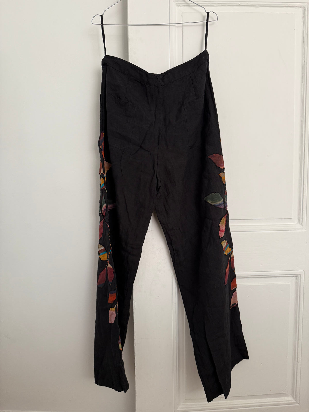 Carolina K x Helena Christensen Appliqué Linen Pants