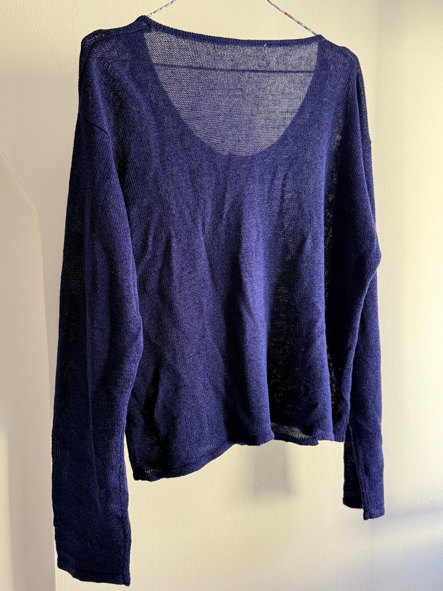 Vintage Indigo Cardigan with Bows