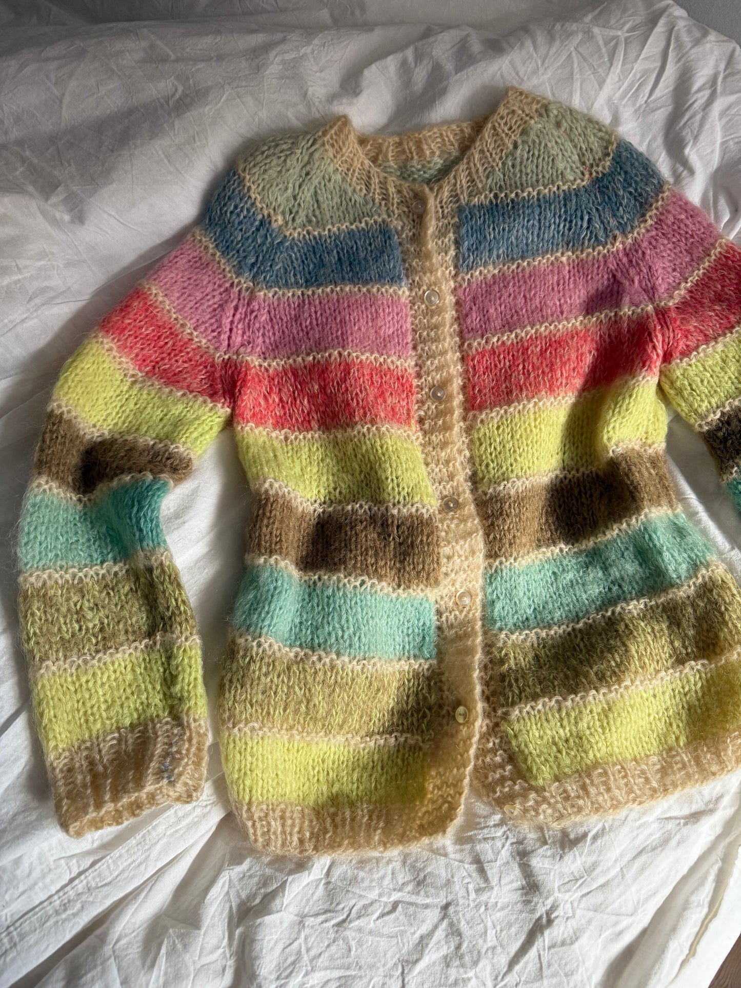 Vintage Multicolored Mohair Blend Cardigan
