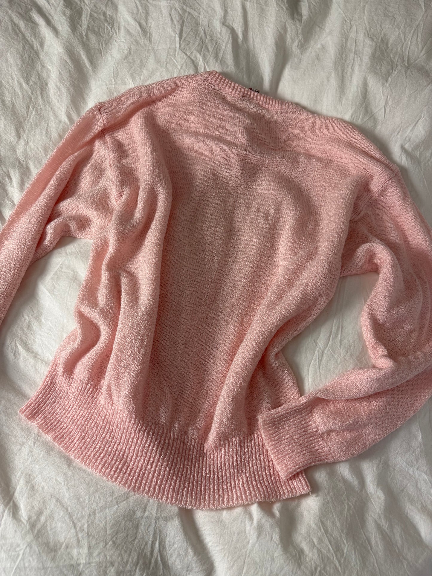 Vintage Pink Henley Knit
