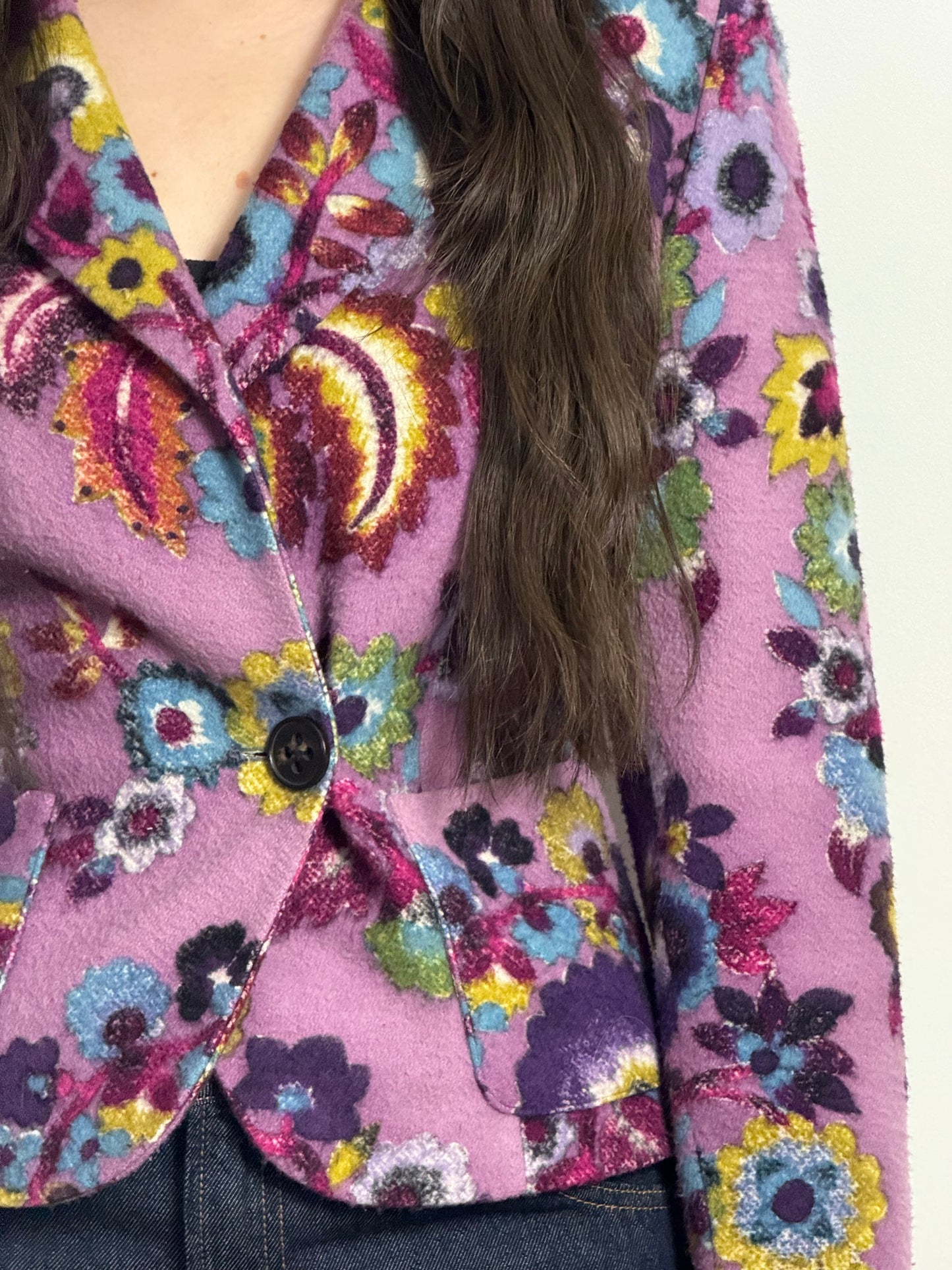 Vintage Rare Ungaro Paris Blazer with Flower Motif