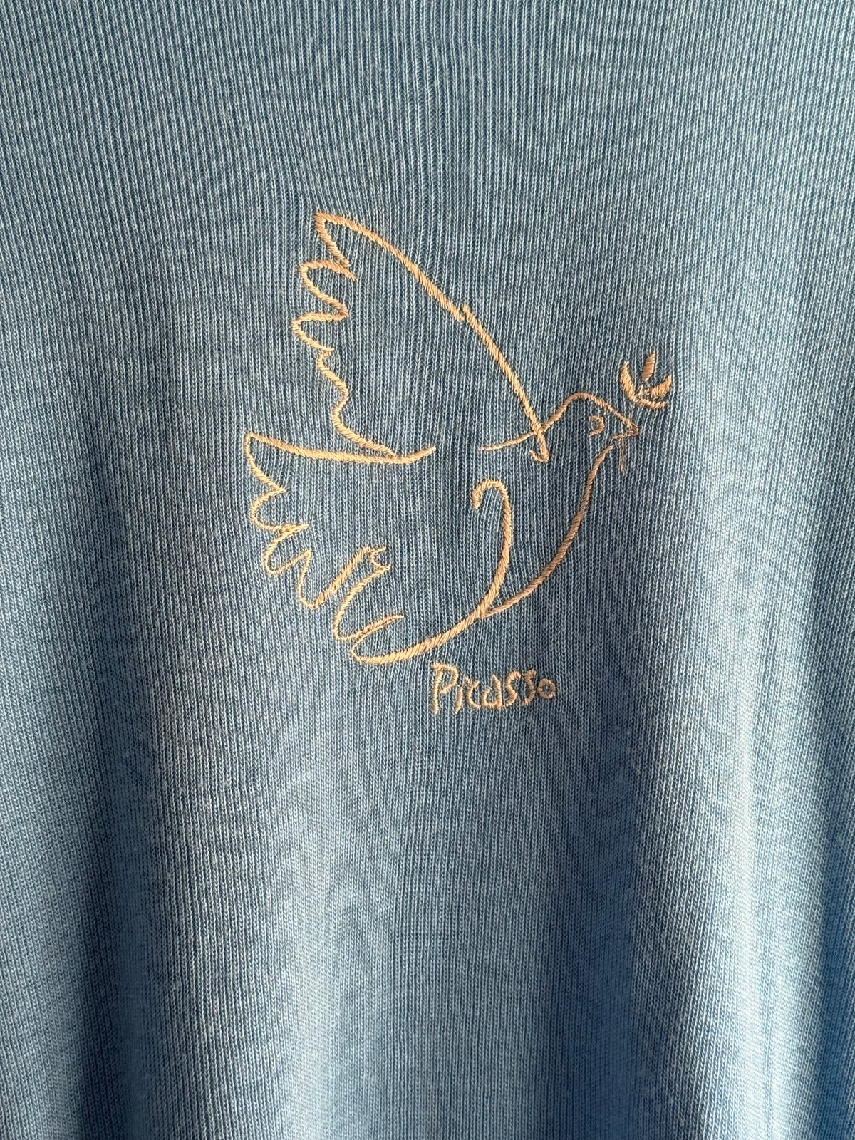 Vintage Picasso by Cezar Embroidered Dove Knit