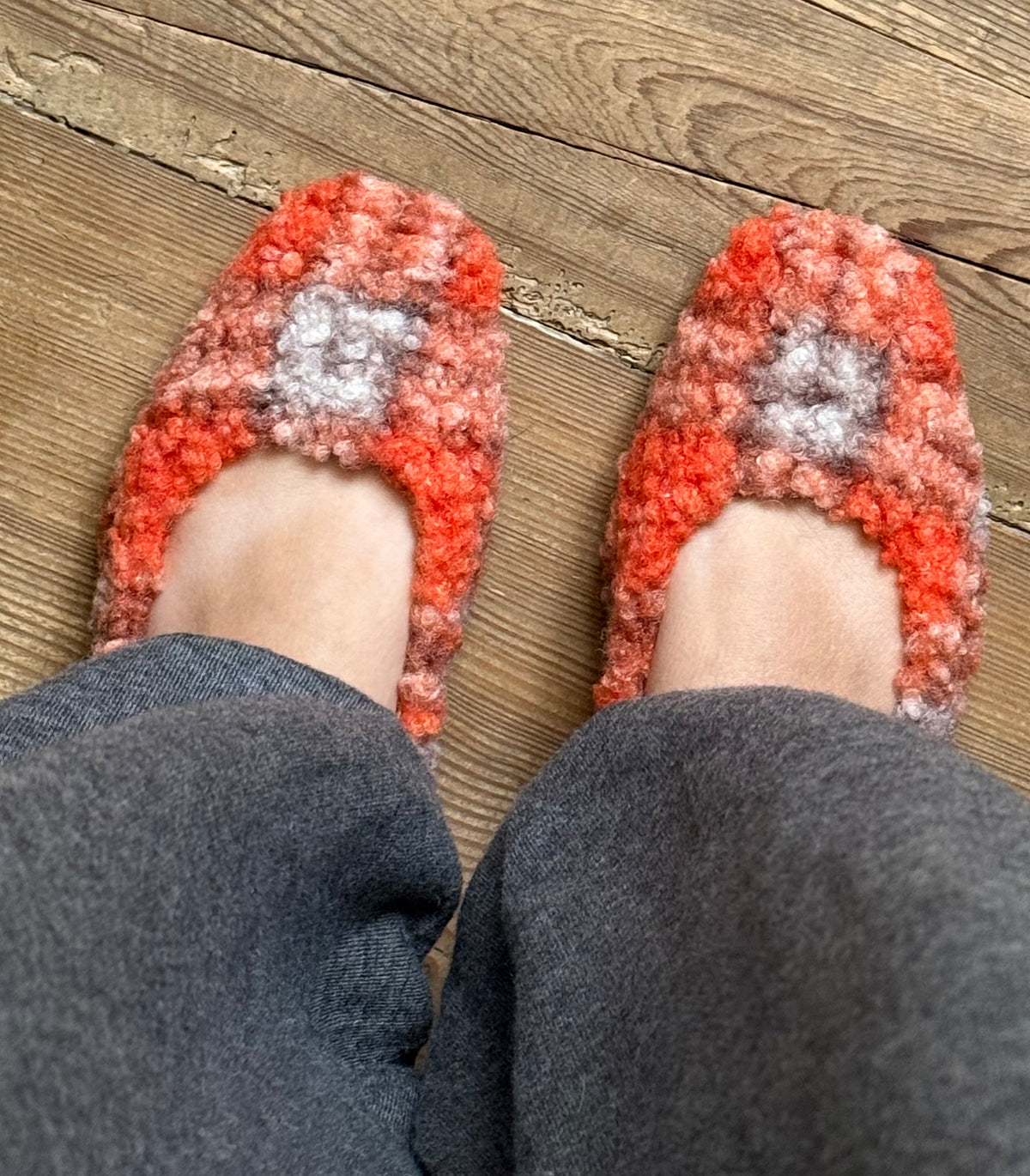 Katy Perry Orange Fluffy Ballet Flats