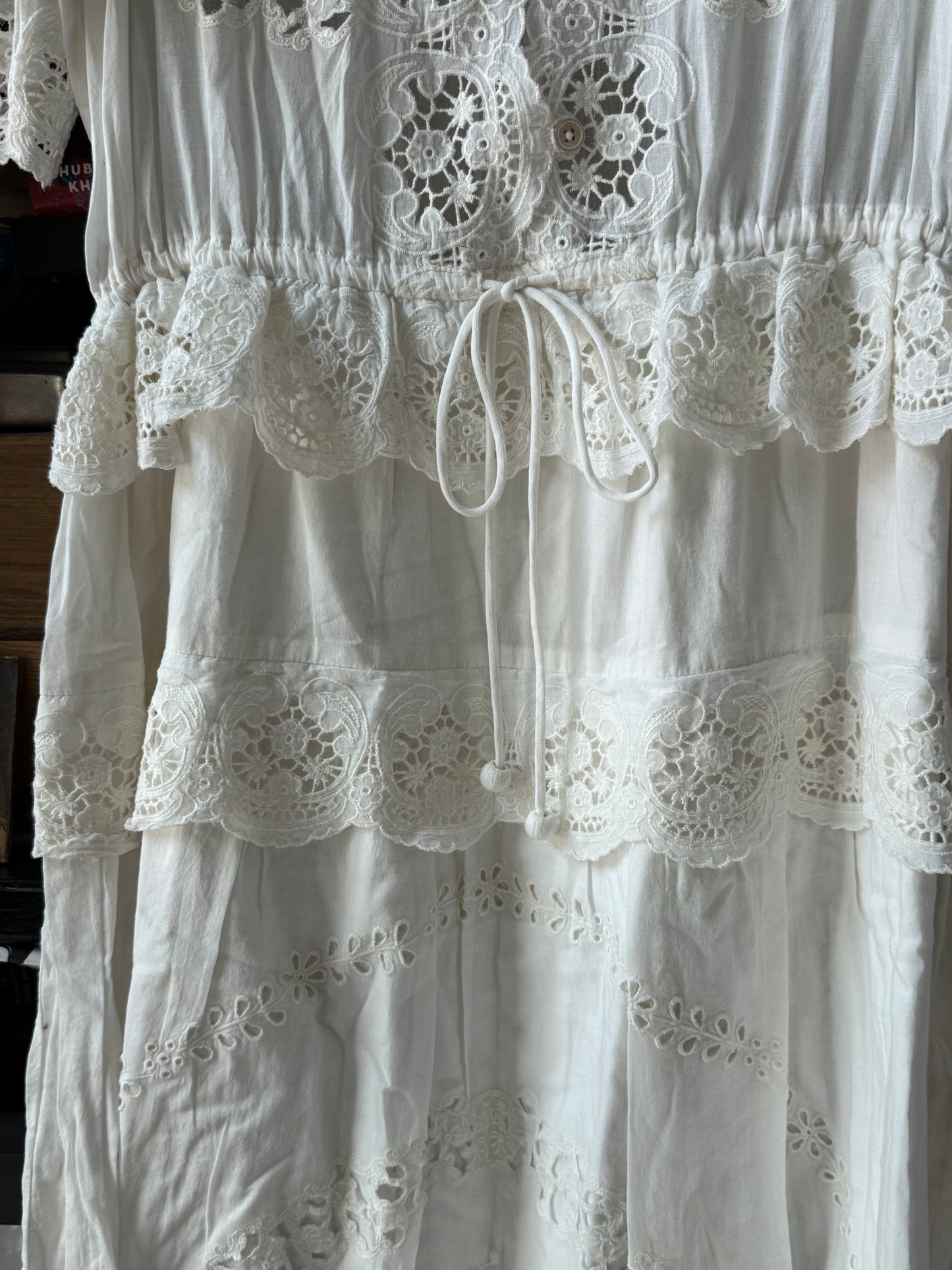 Sea New York Lace Tiered Midi Dress