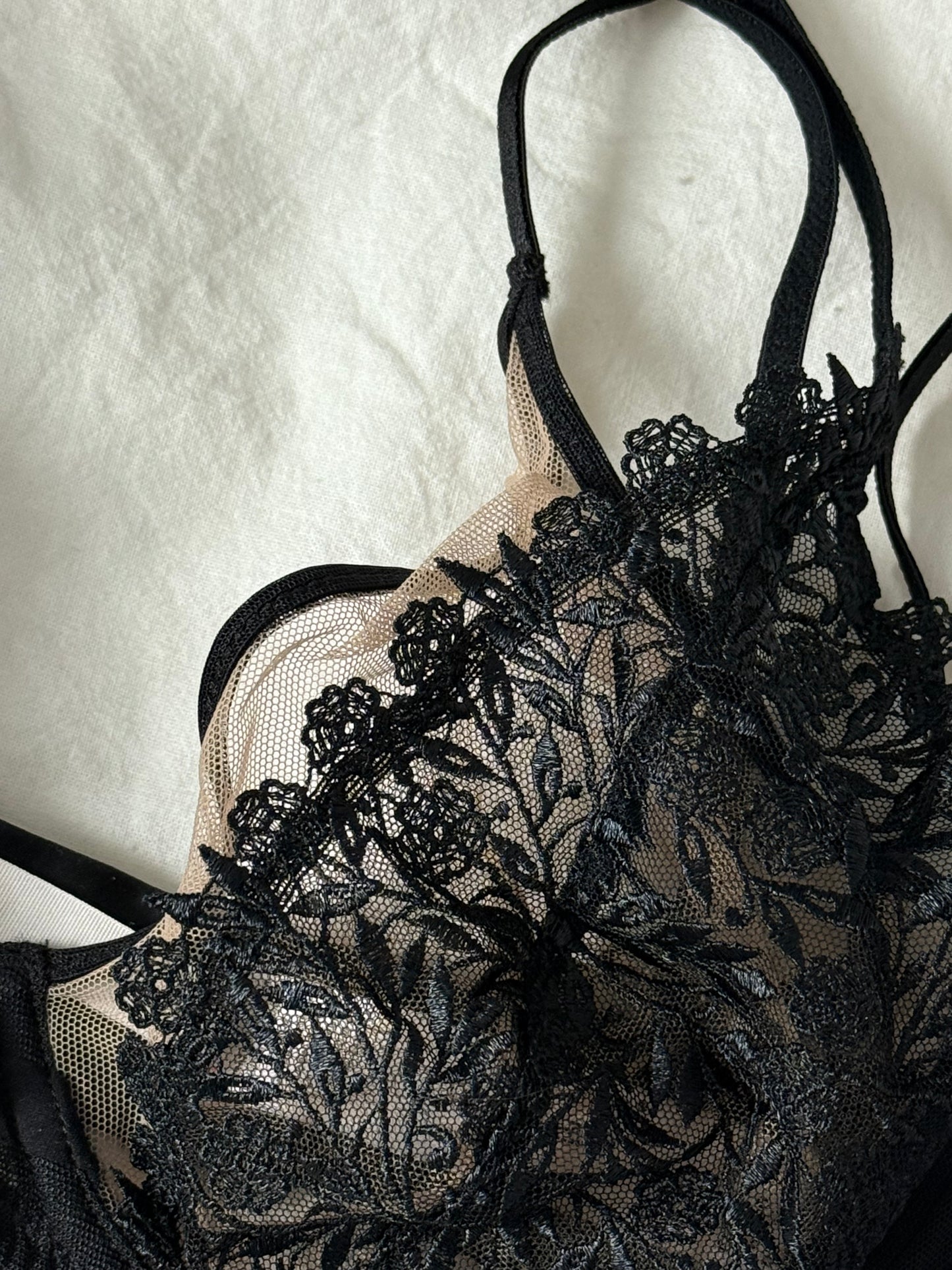 Marie Jo Black and Nude Lace Bra