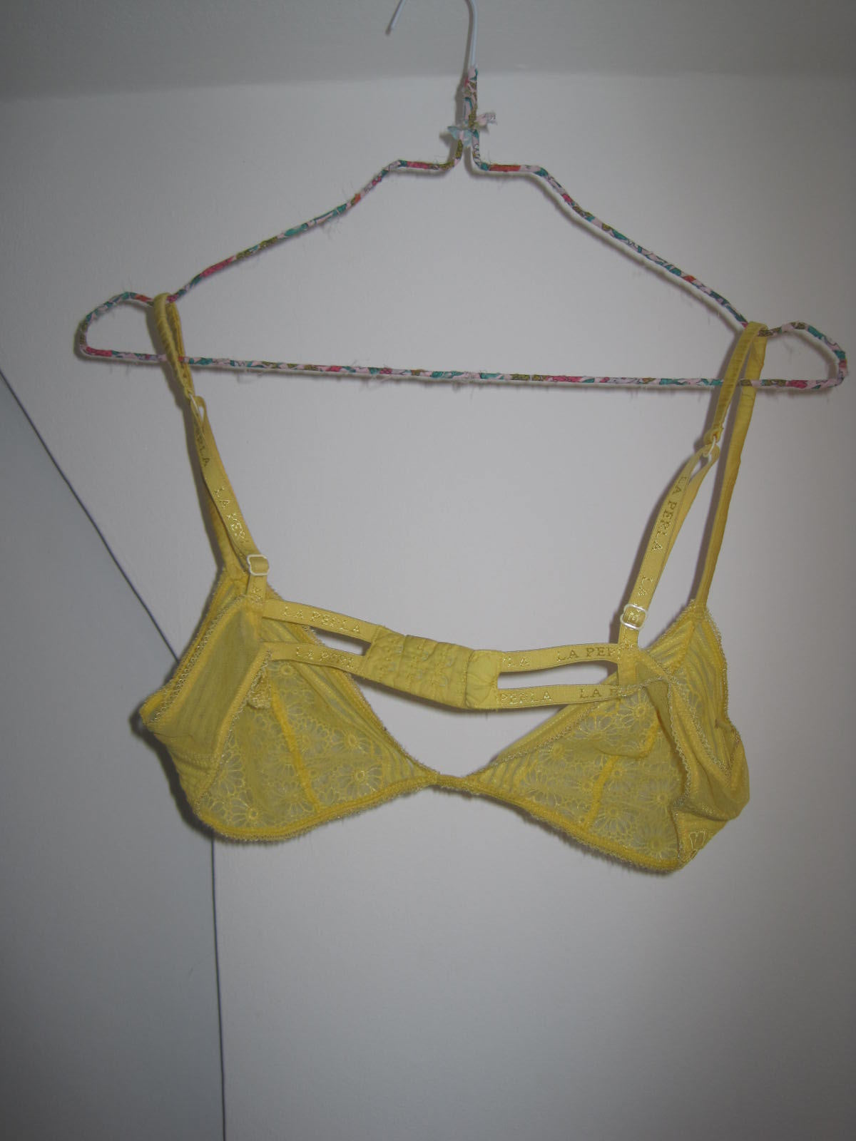 Vintage La Perla Yellow Lace Soft Bra