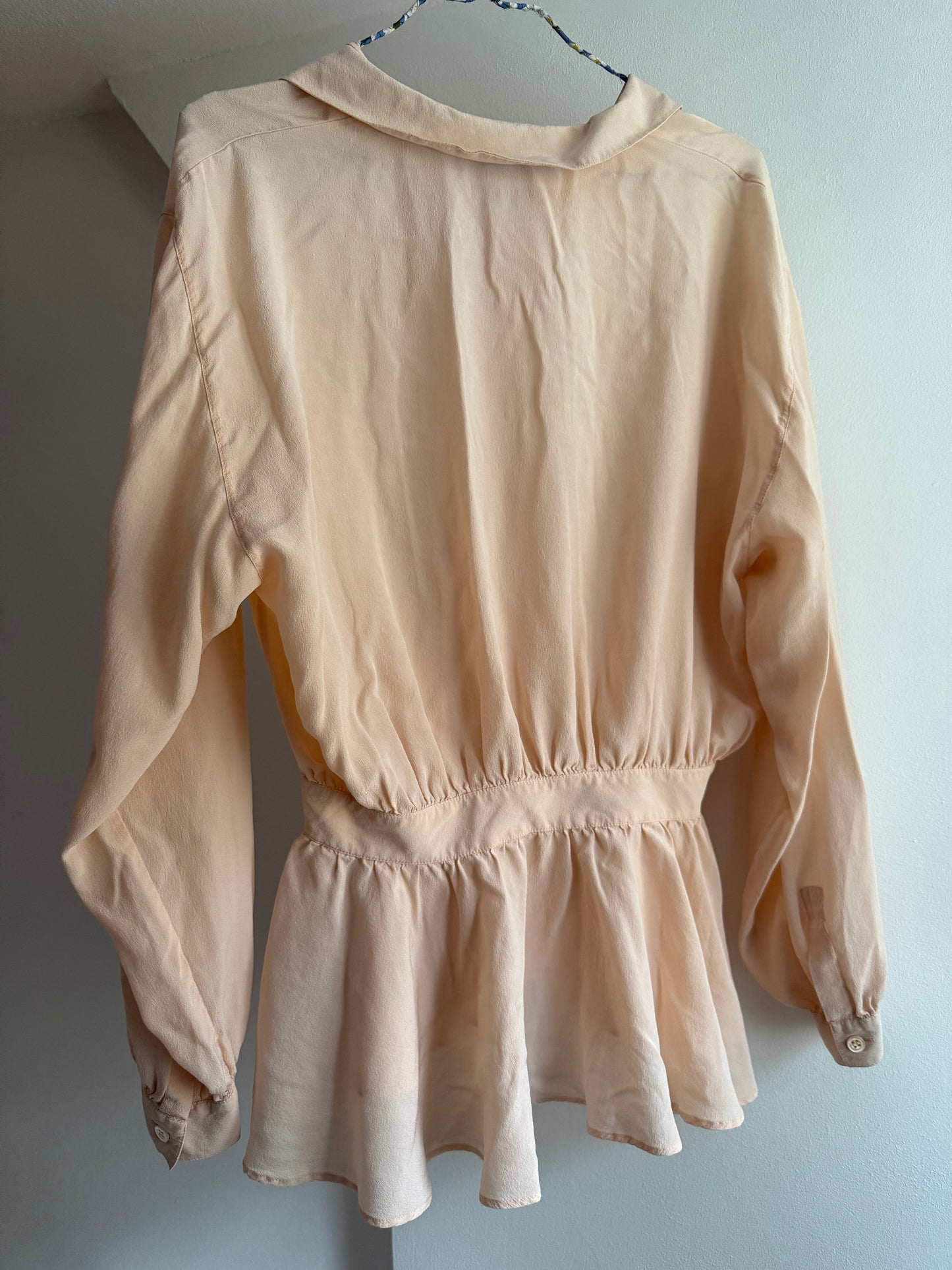 Vintage Button-Up Silk Blouse