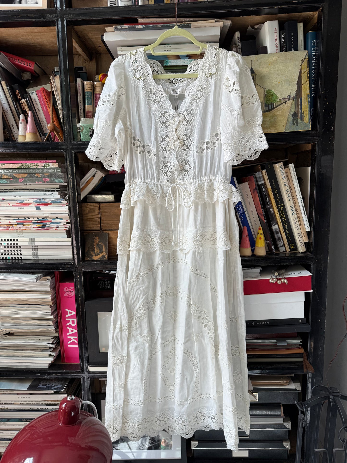 Sea New York Lace Tiered Midi Dress