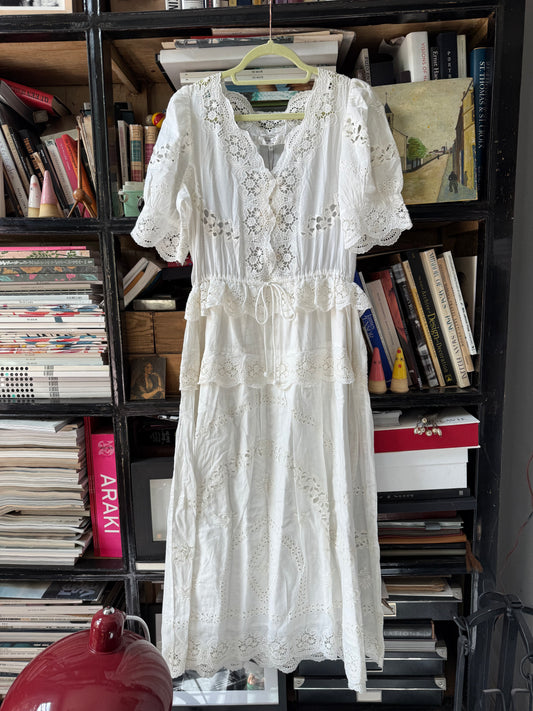 Sea New York Lace Tiered Midi Dress