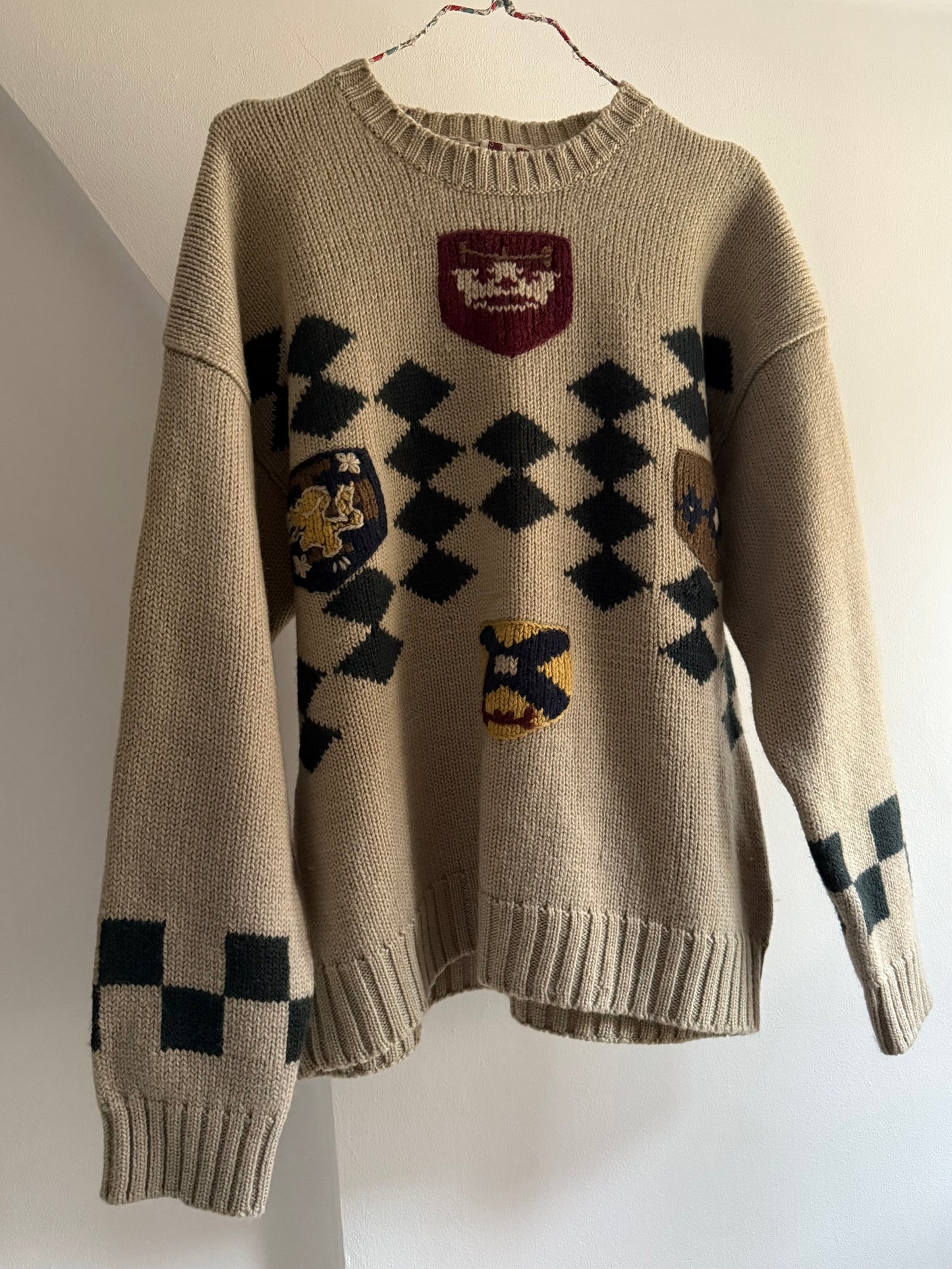 Vintage GANT Wool Crest Sweater Early 90s
