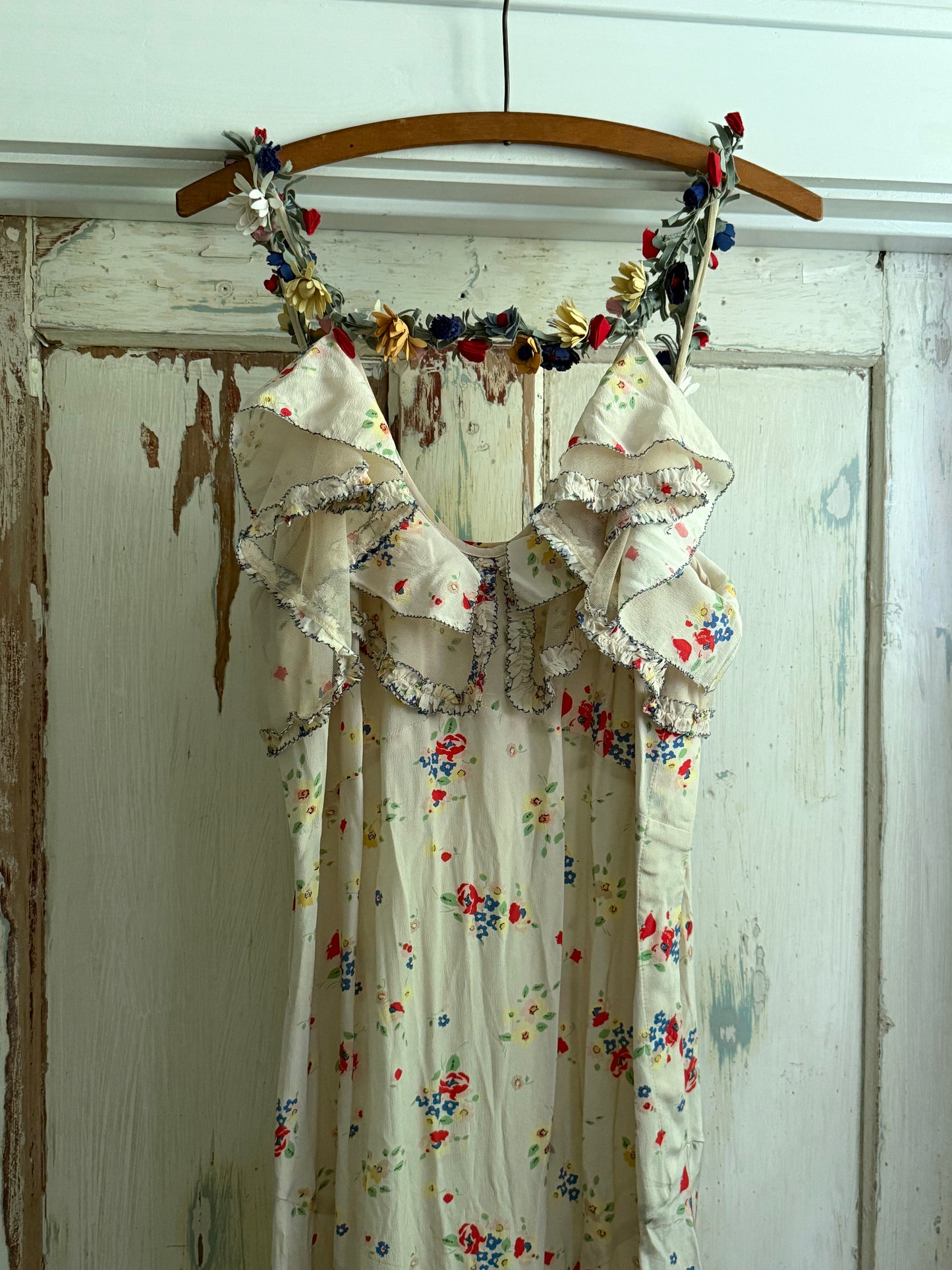 DÔEN 3D Floral Silk Maxi Dress