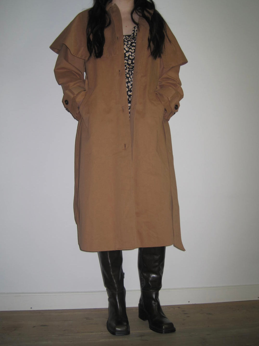 Nobodys Child Trench Coat with Detachable Cape