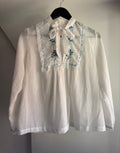 Vintage Shirt with Embroidery and Lace