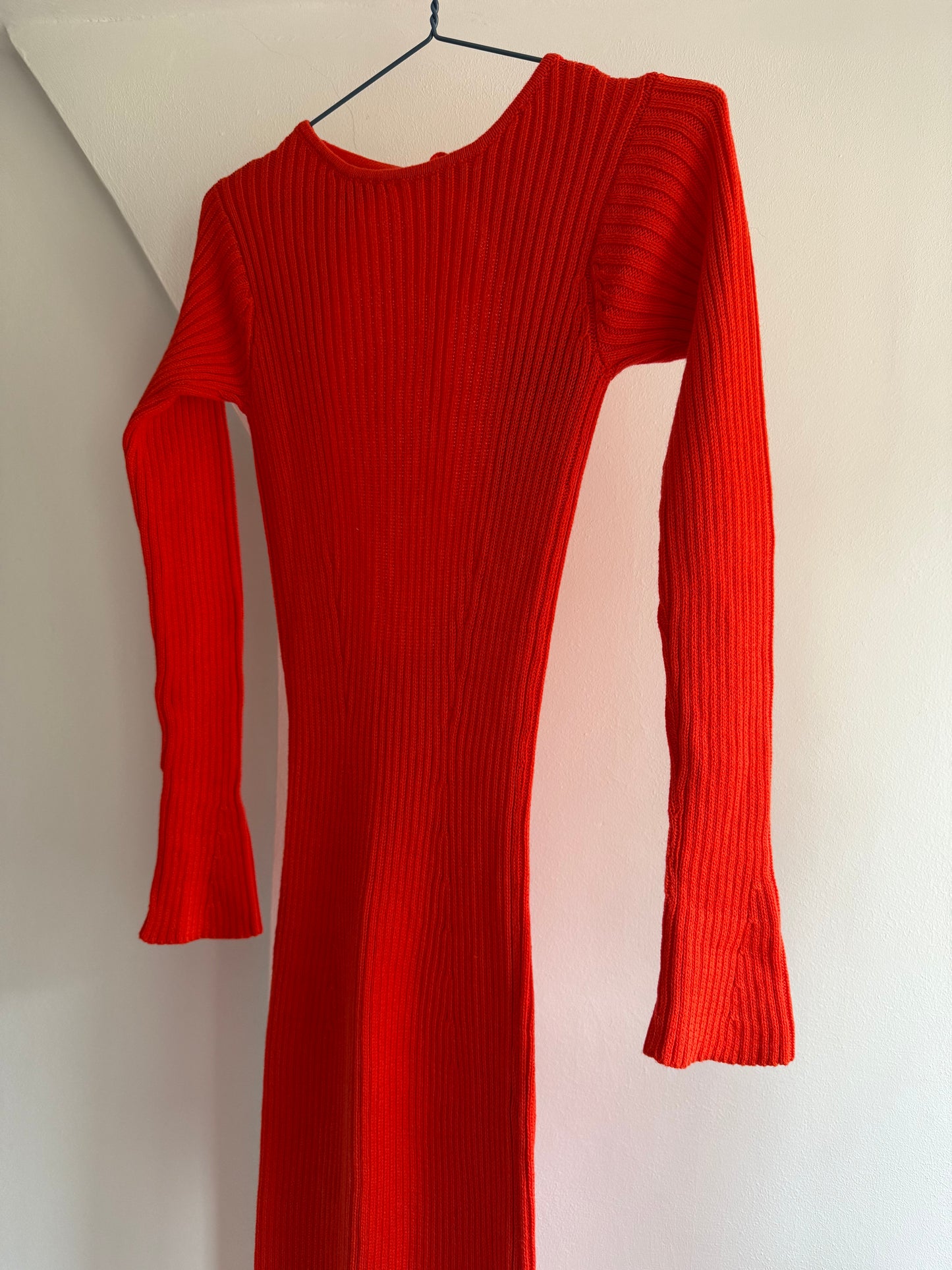 Knitted Dress with Open Back