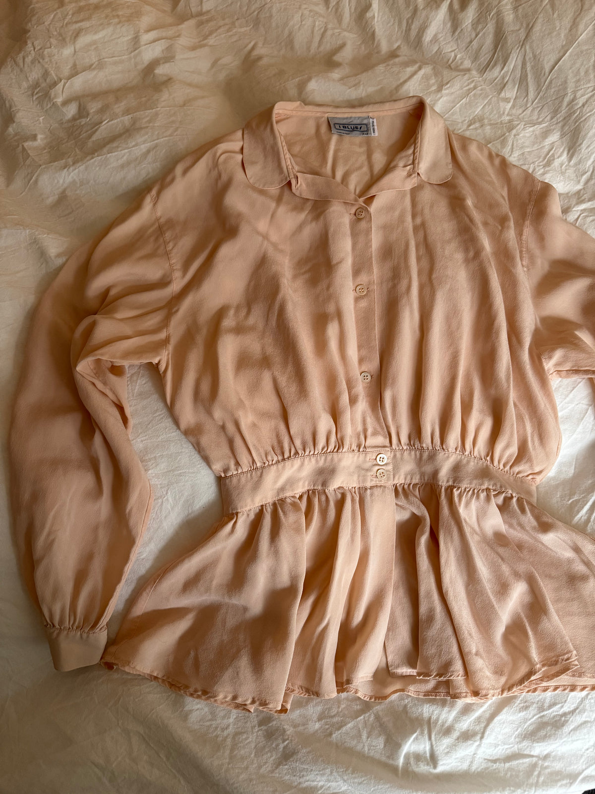 Vintage Button-Up Silk Blouse