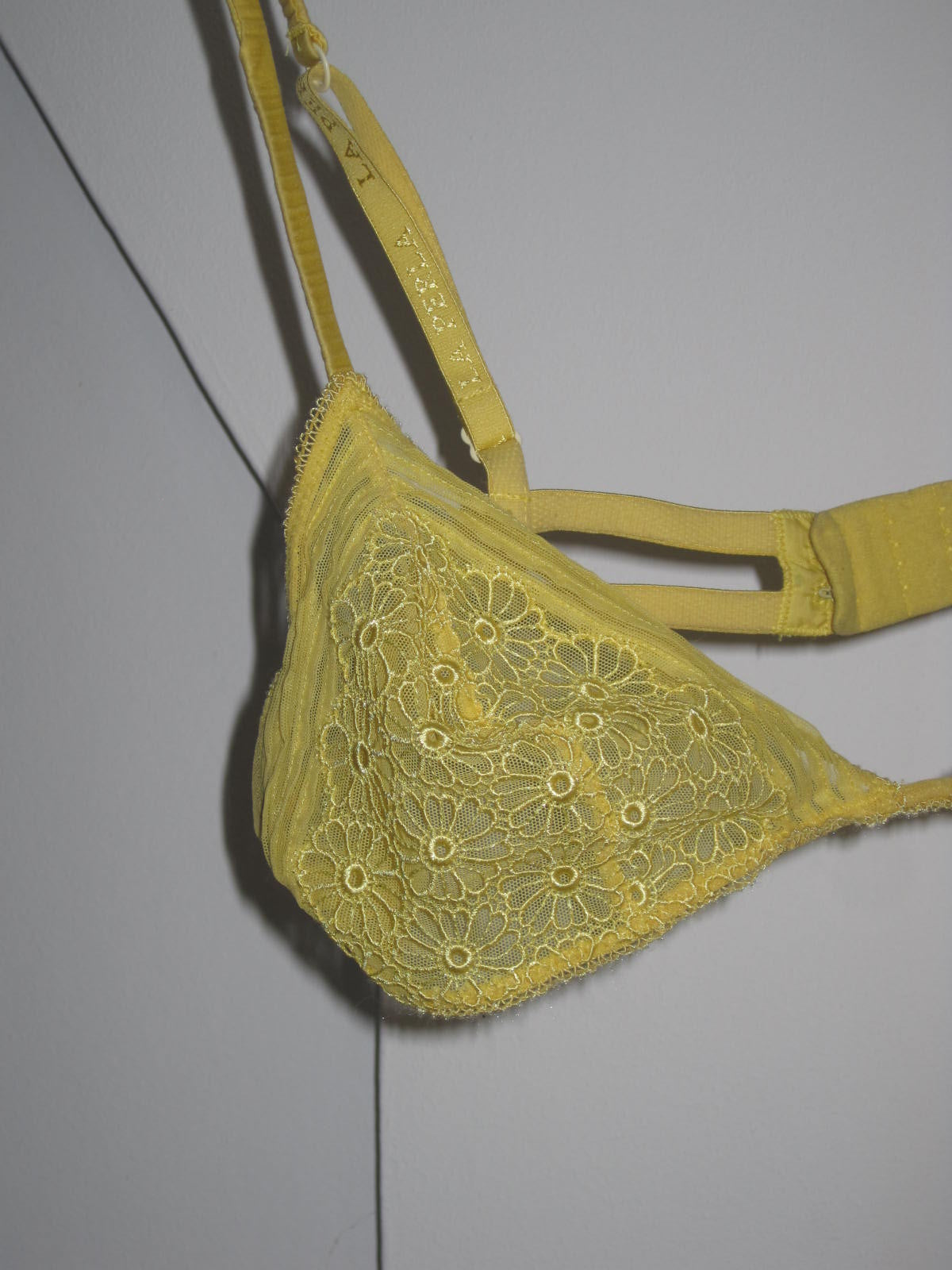 Vintage La Perla Yellow Lace Soft Bra