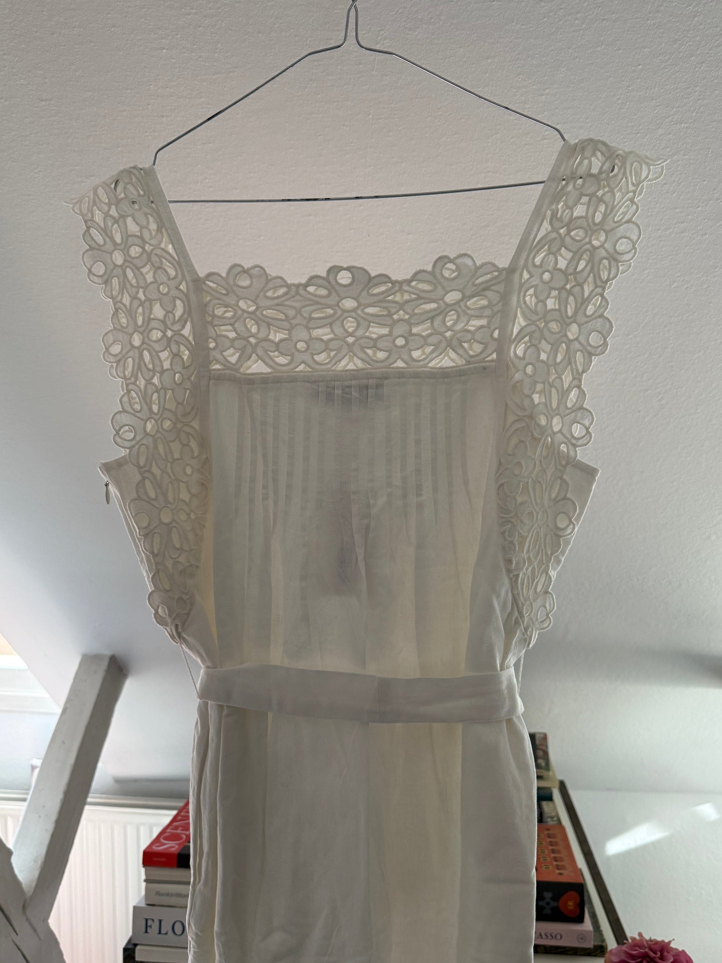 Sea New York Eyelet Lace Midi Dress with Belt
