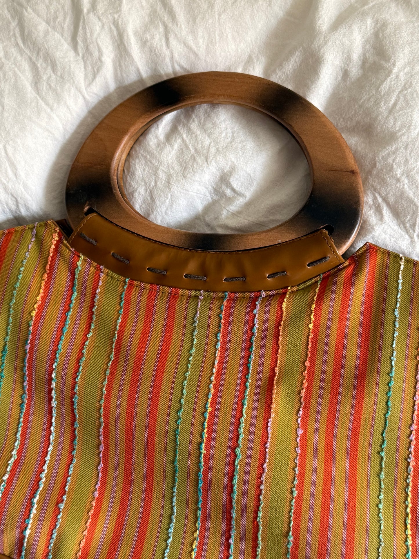 Vintage Bag and Matching Wallet with Flower Attachment