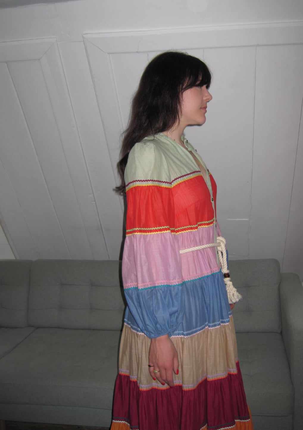 Zimmermann Multicolored Maxi Dress with Belt