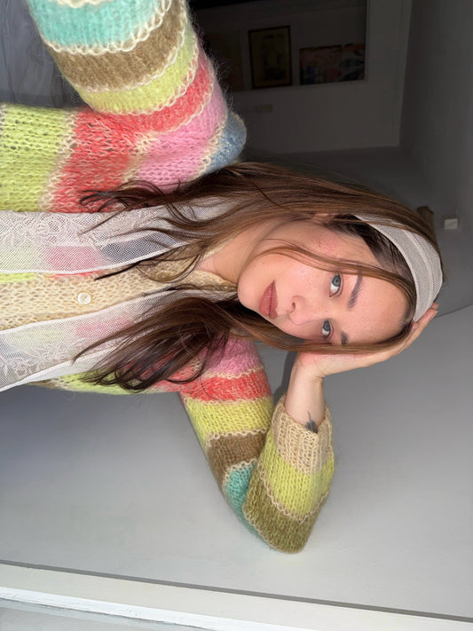 St. Roche Lace Scarf with Flowers