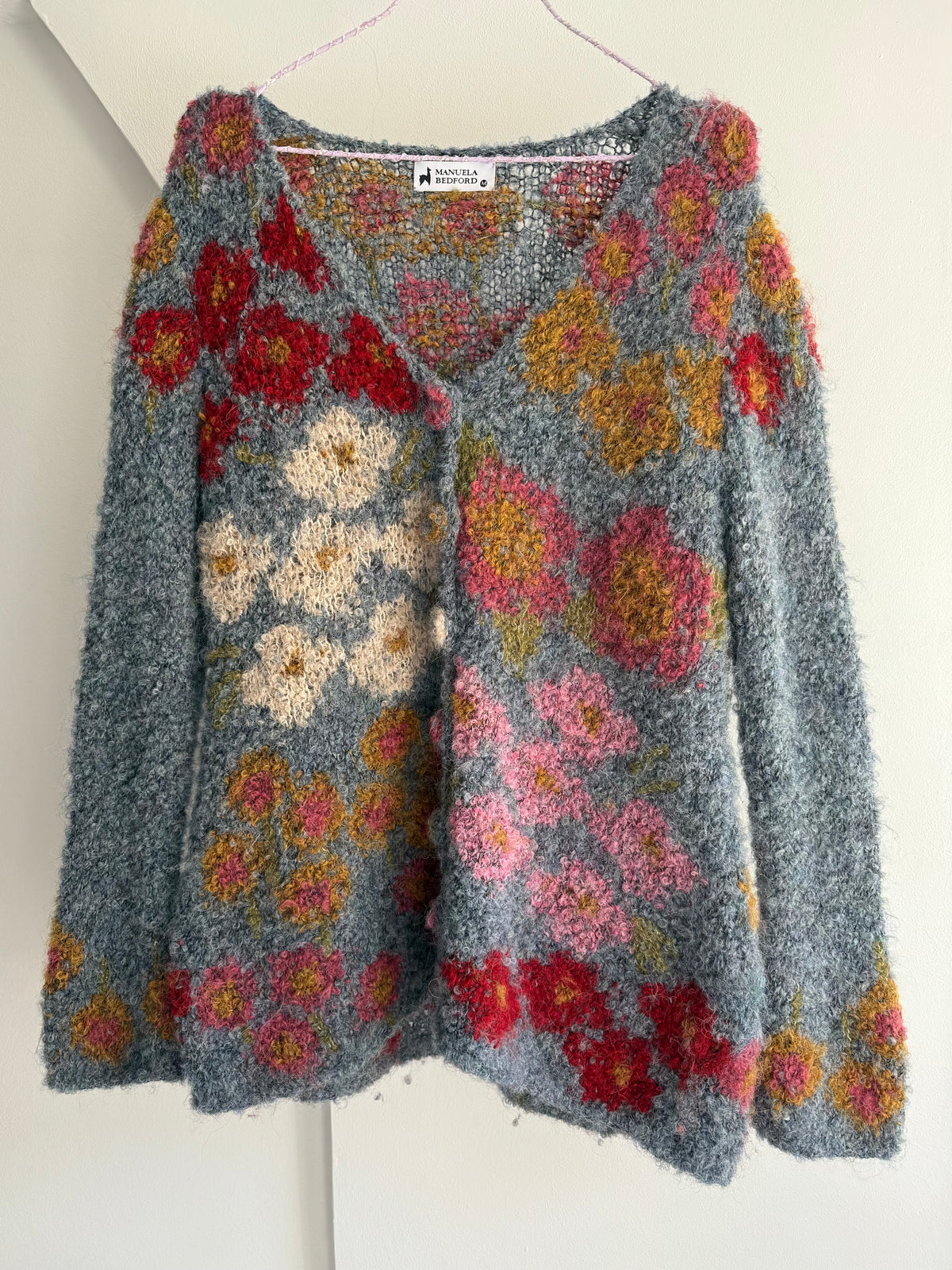 Manuela Bedford Floral Alpaca Bouclé Knit