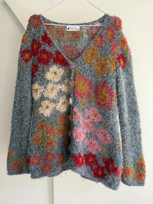 Manuela Bedford Floral Alpaca Bouclé Knit
