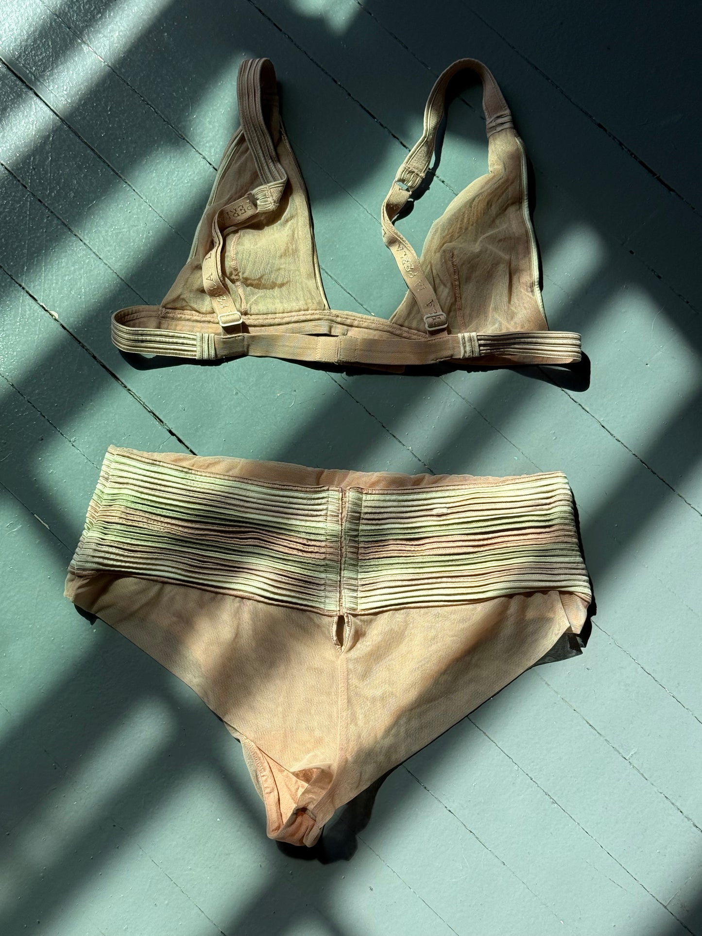 Vintage La Perla Ribbed Lingerie Set