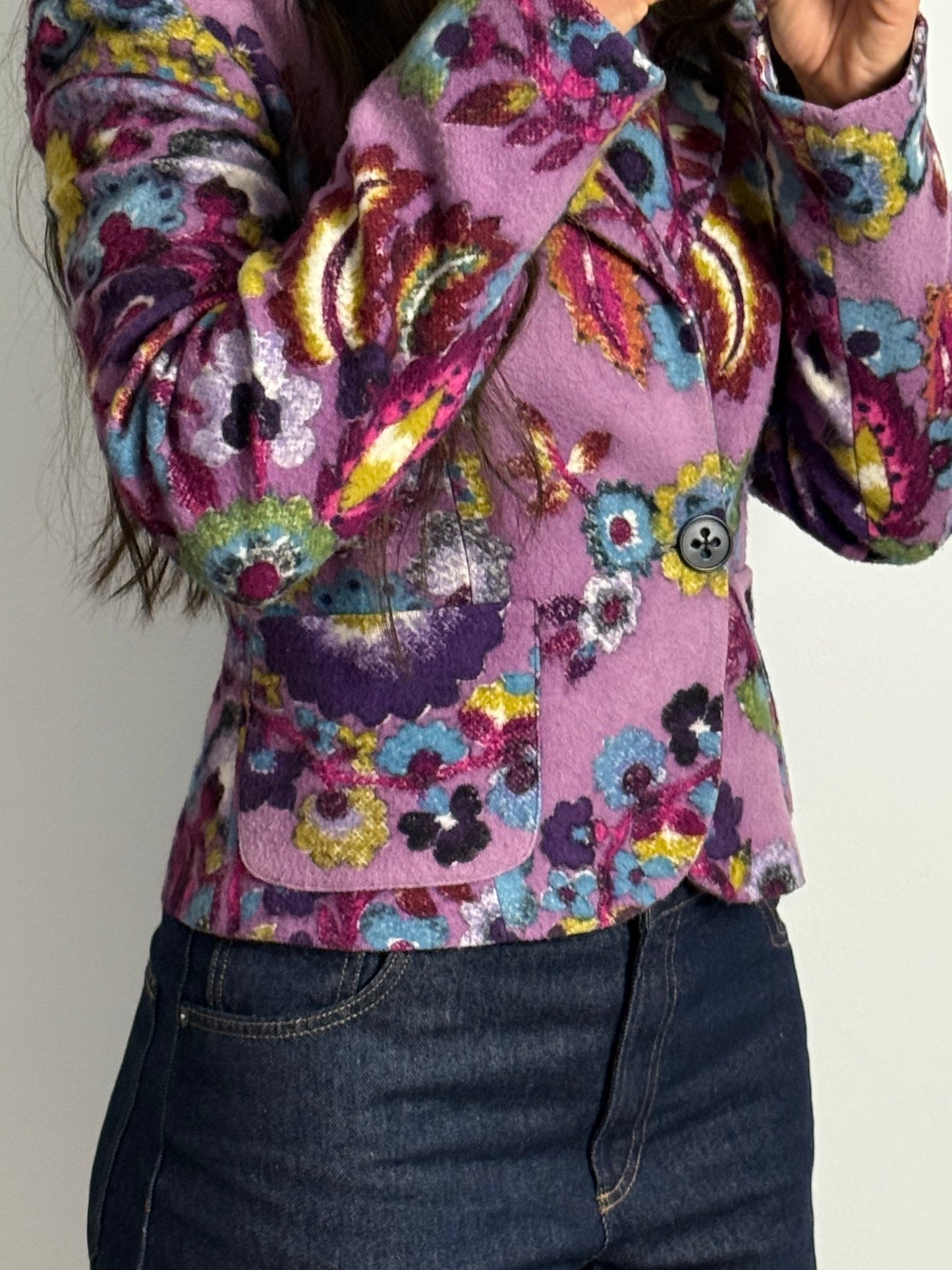 Vintage Rare Ungaro Paris Blazer with Flower Motif