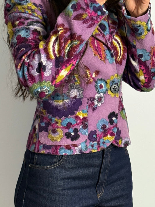 Vintage Rare Ungaro Paris Blazer with Flower Motif