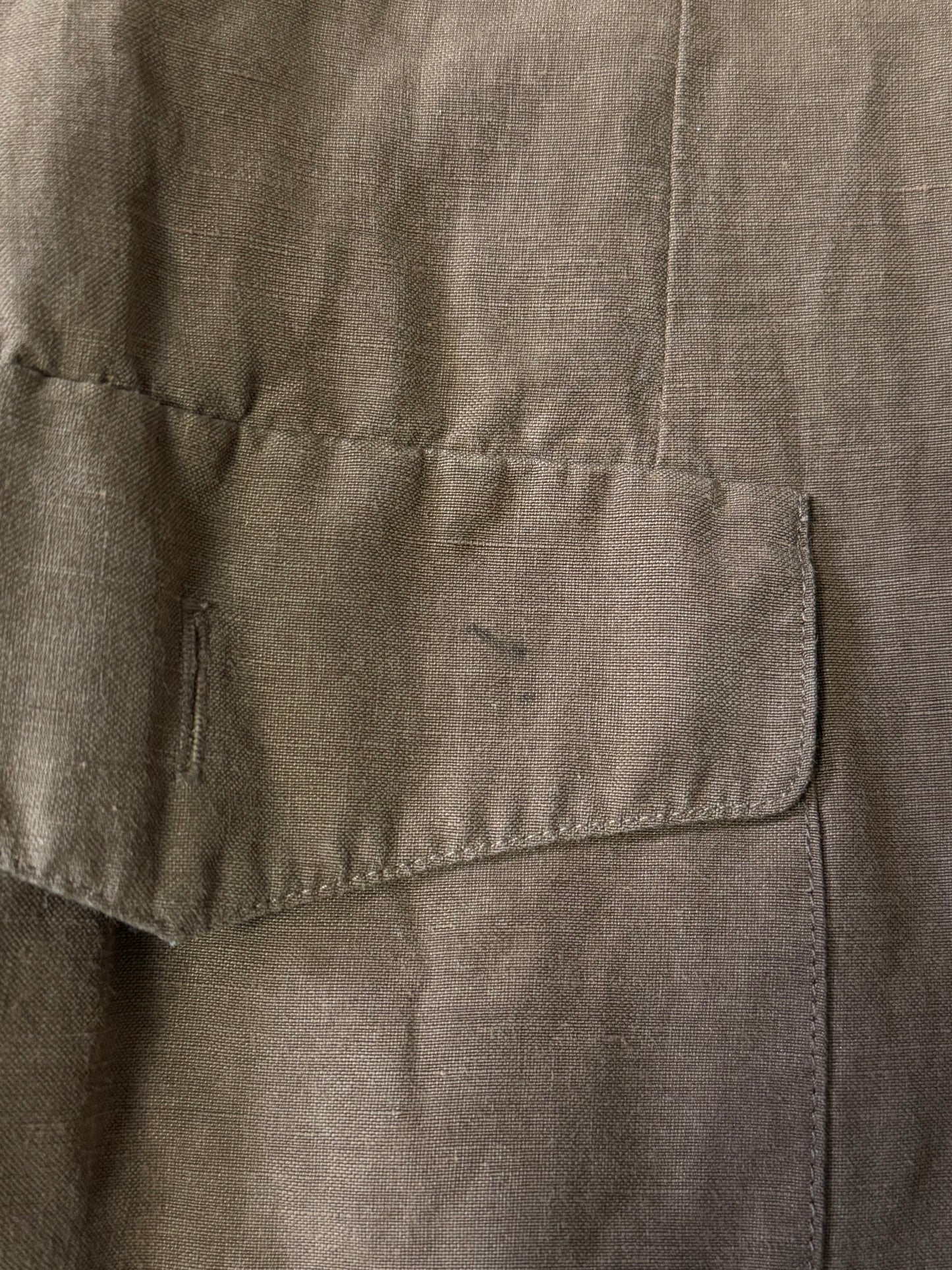 Vintage Ralph Lauren Cinnamon Silk and Linen Blazer and Wide Leg Trousers Set