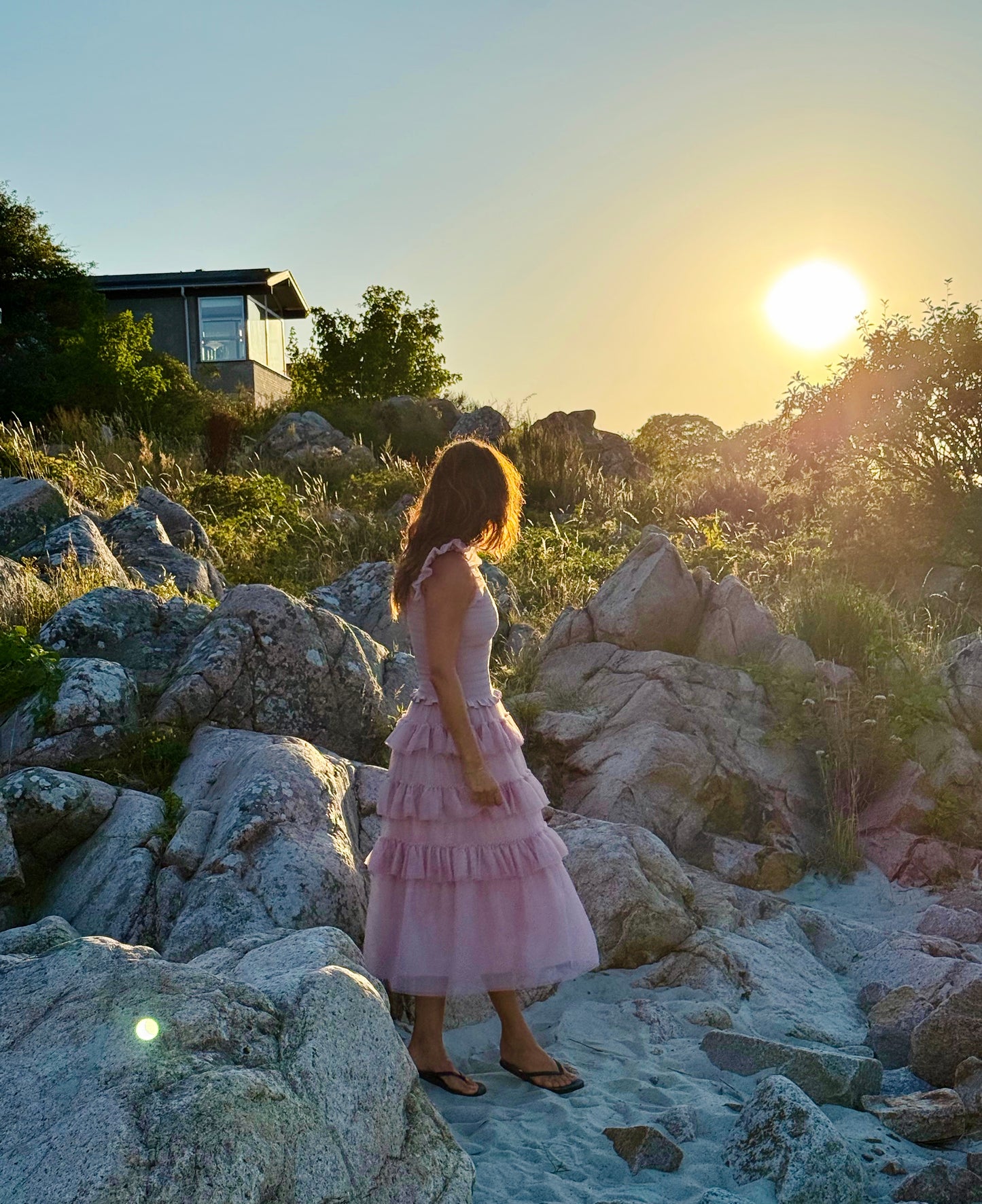 ME+EM Ethereal Tulle Shirred Maxi Dress
