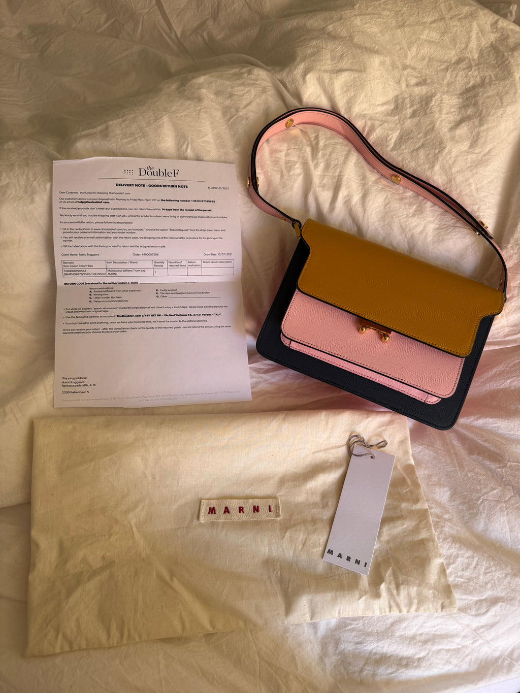 MARNI Saffiano Medium Trunk Bag