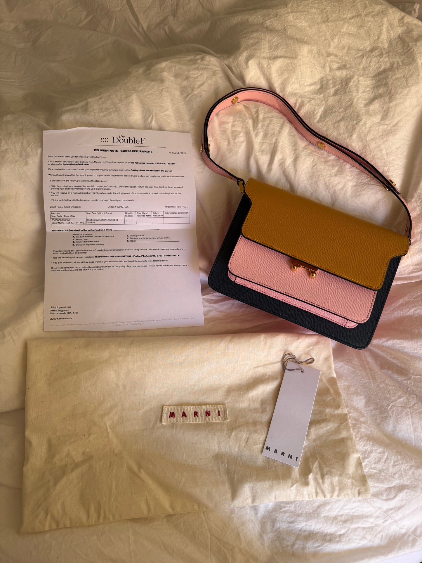 MARNI Saffiano Medium Trunk Bag